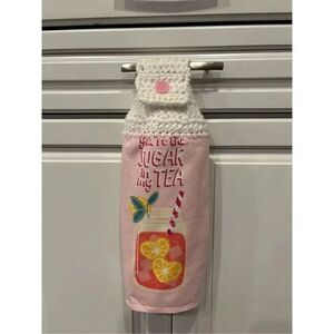 Crochet Top Kitchen Towel- You’re my sugar in my tea